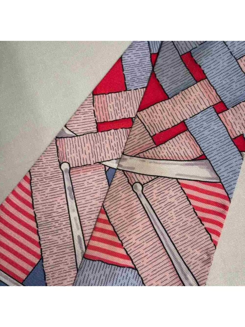 Hermes Twilly Horse Bit Chemise Scarf Red - Picture 3 of 6